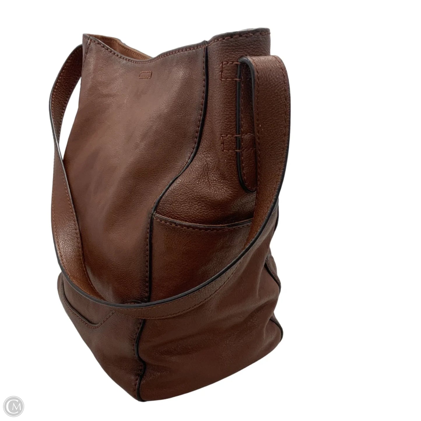 Handbag Leather By Frye, Size: Medium