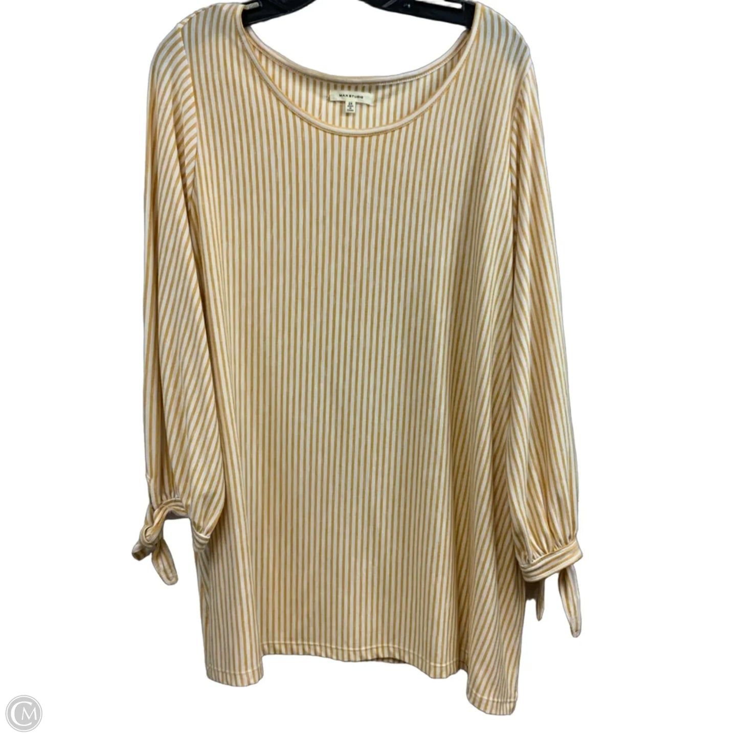 Top 3/4 Sleeve By Max Studio In Yellow, Size: 2x