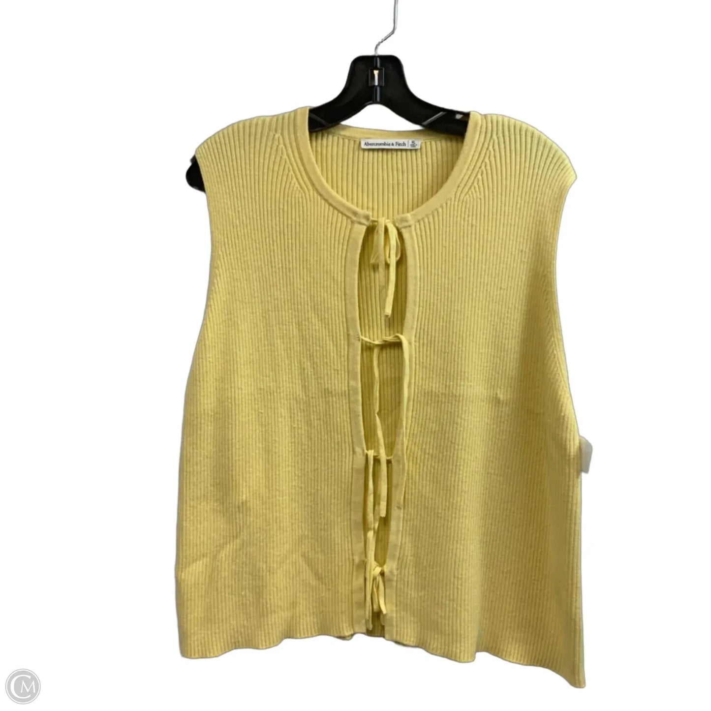 Vest Sweater By Abercrombie And Fitch In Yellow, Size: Xl