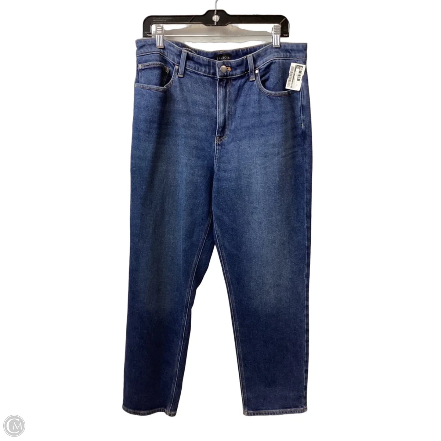 Jeans Straight By Talbots In Blue Denim, Size: 12