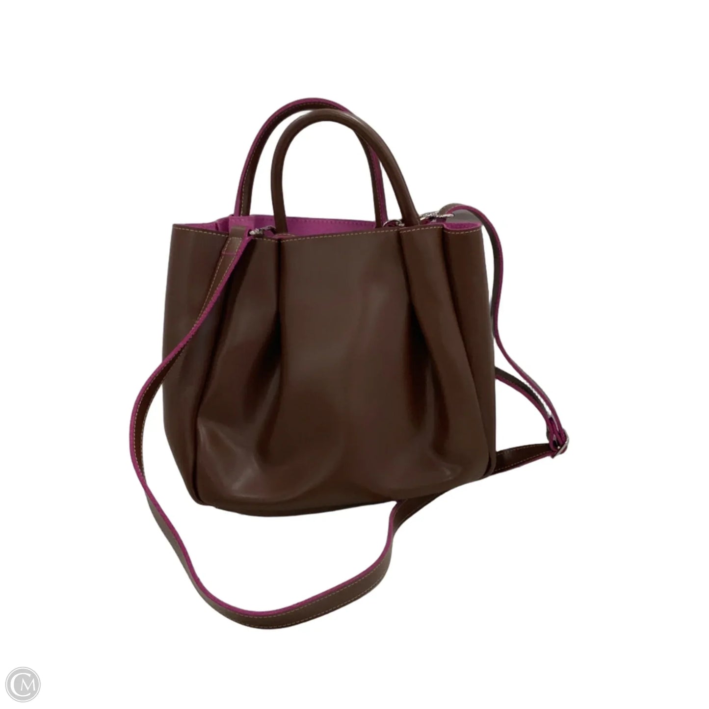 Handbag Leather By Cma, Size: Medium