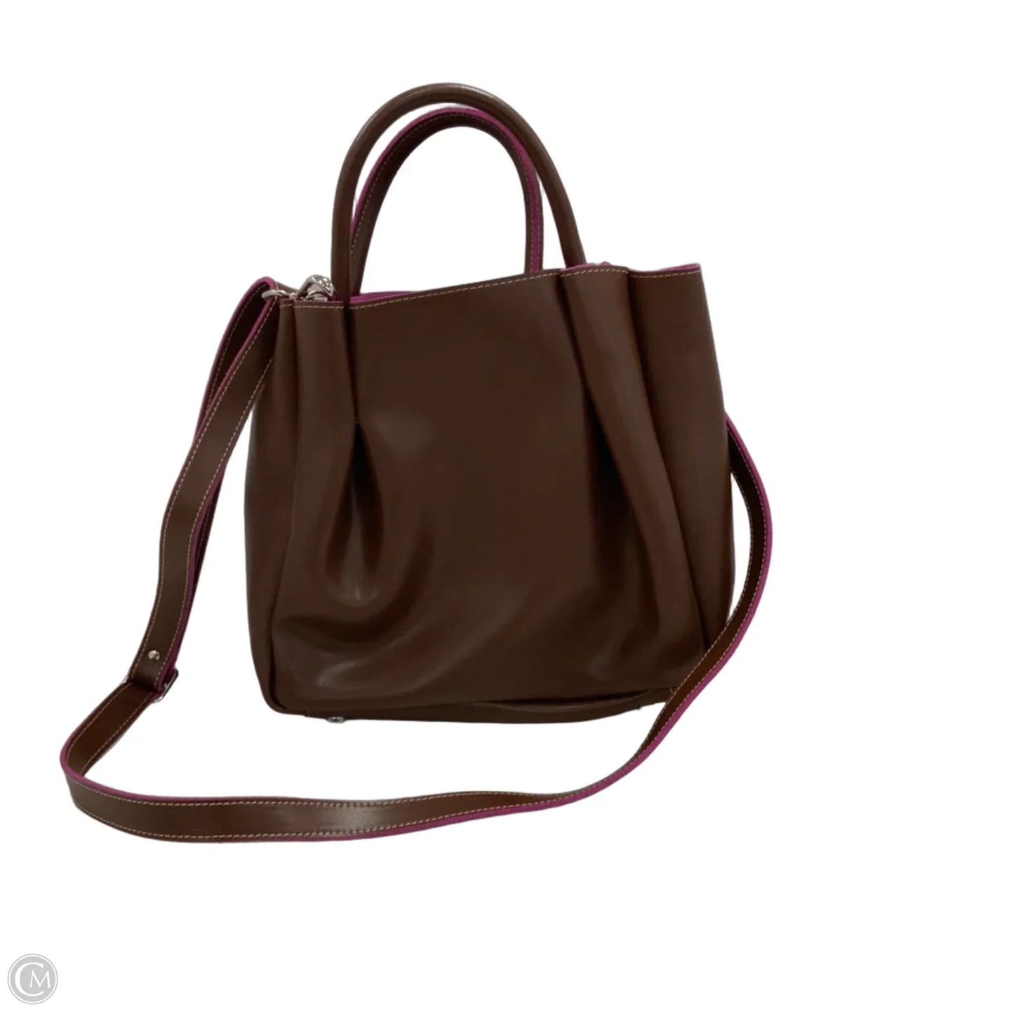 Handbag Leather By Cma, Size: Medium