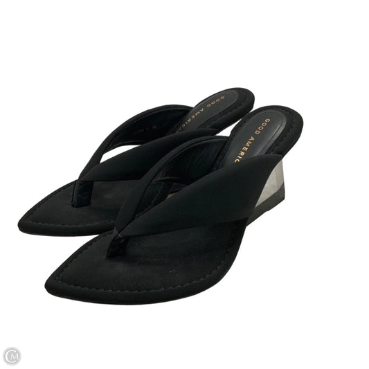Sandals Heels Block By Good American In Black, Size: 7.5