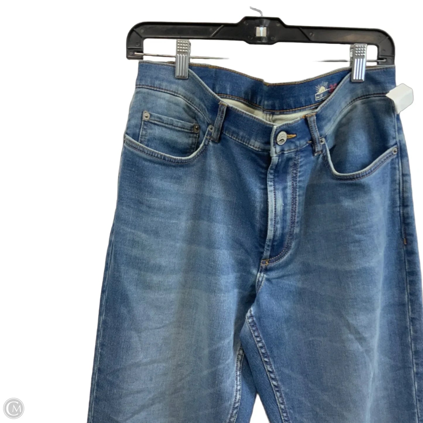 Jeans Straight By Faherty In Blue Denim, Size: 14