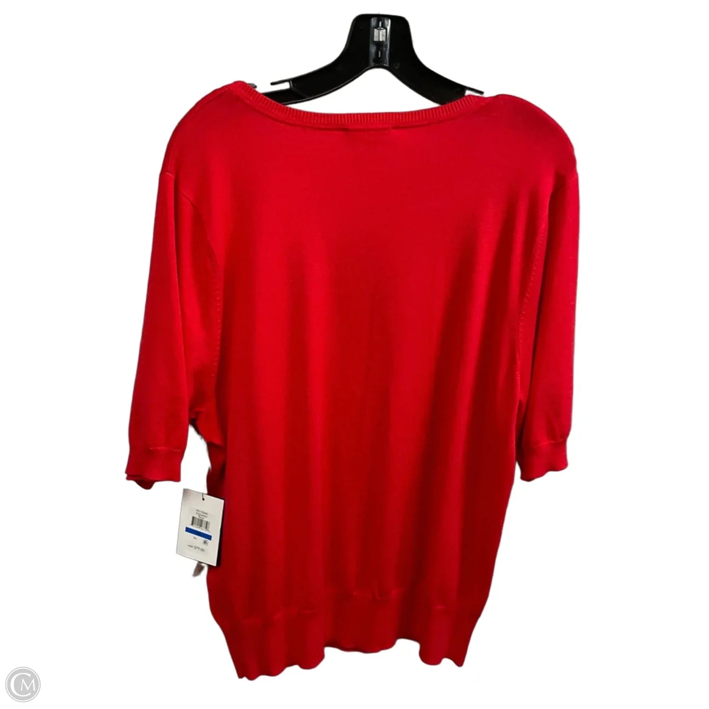 Top Short Sleeve By Dkny In Red, Size: Xl