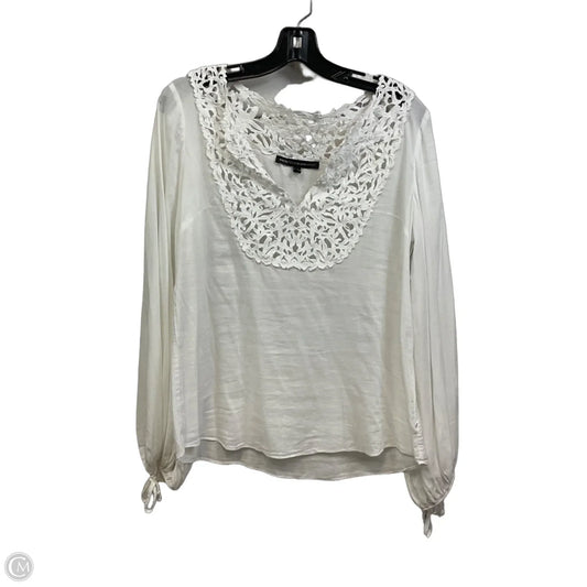Blouse Long Sleeve By White House Black Market In White, Size: S