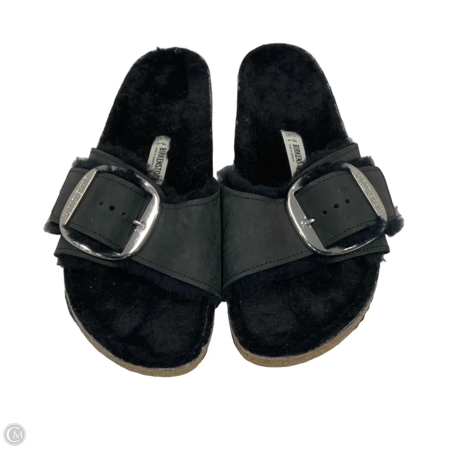 Sandals Flats By Birkenstock In Black, Size: 10