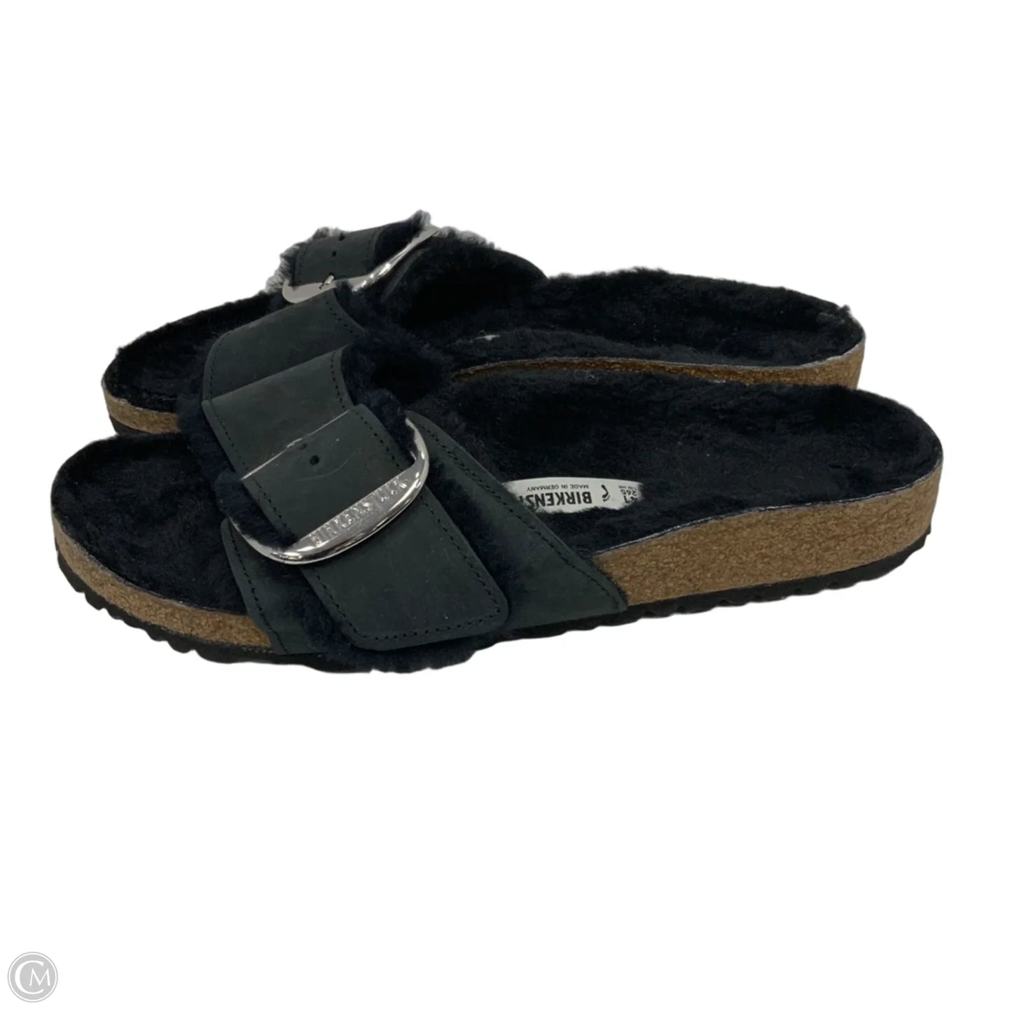 Sandals Flats By Birkenstock In Black, Size: 10
