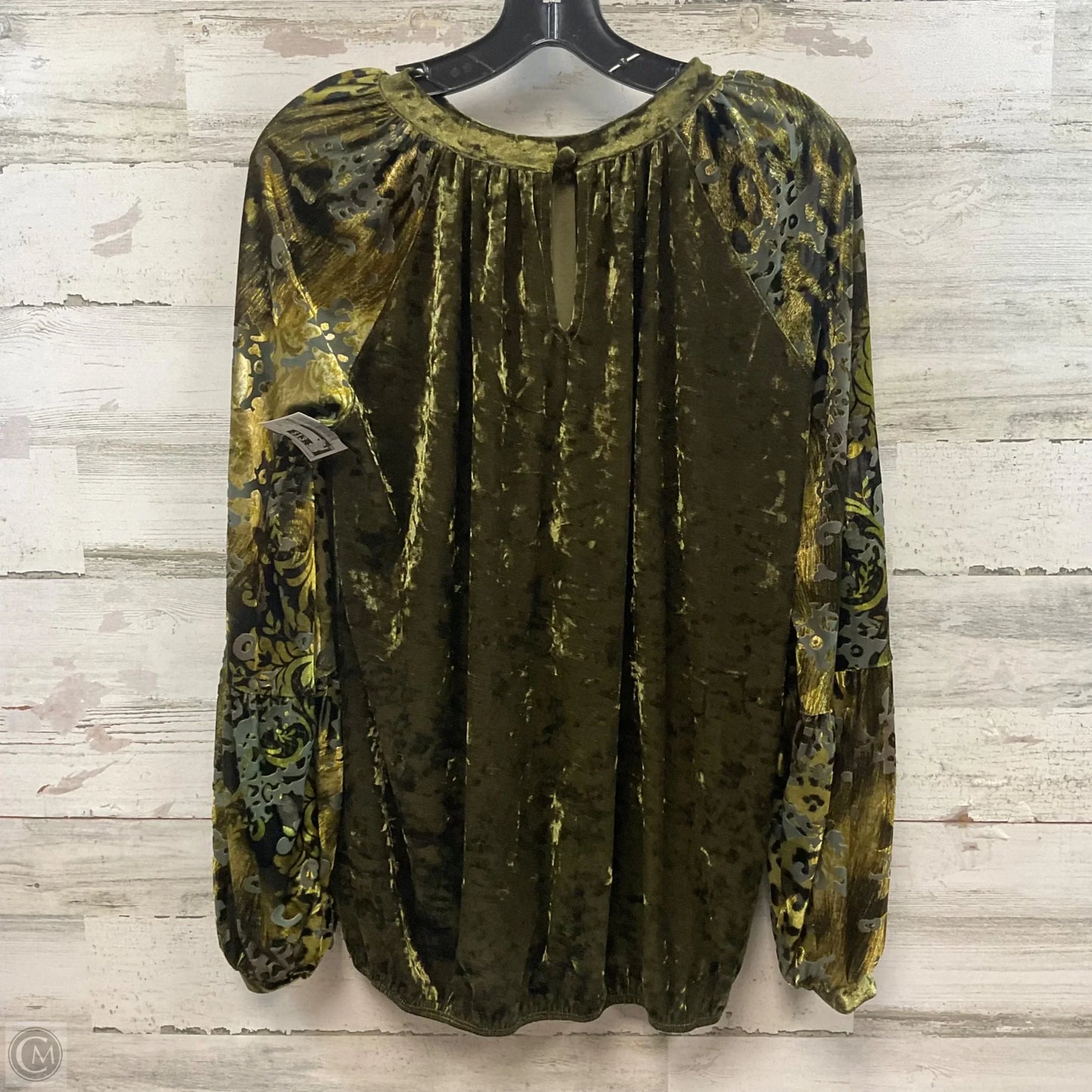 Blouse Long Sleeve By Mystree In Green, Size: M