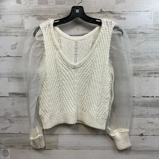 Sweater By Maeve In White, Size: Xs