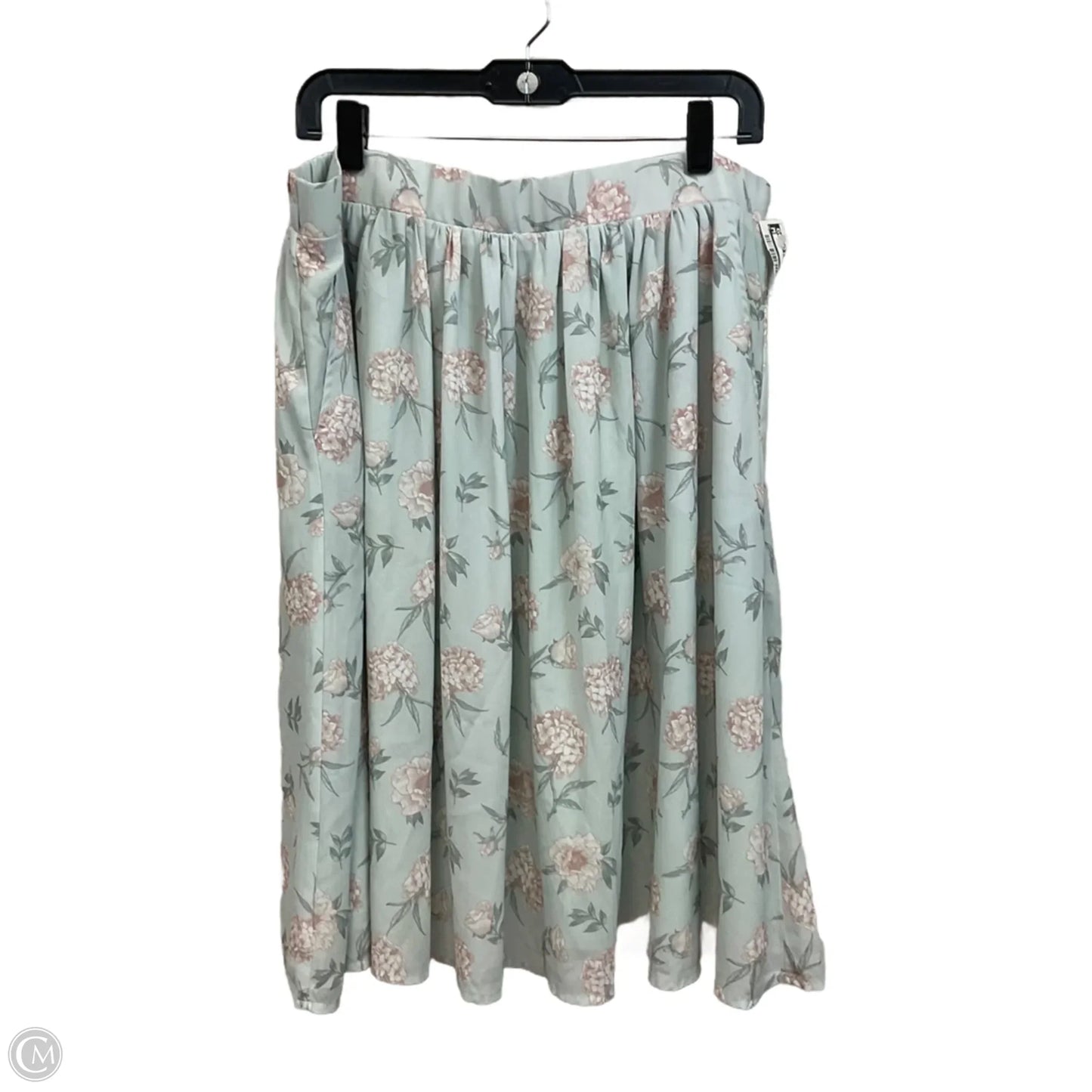 Skirt Midi By Mikarose In Blue, Size: Xxl