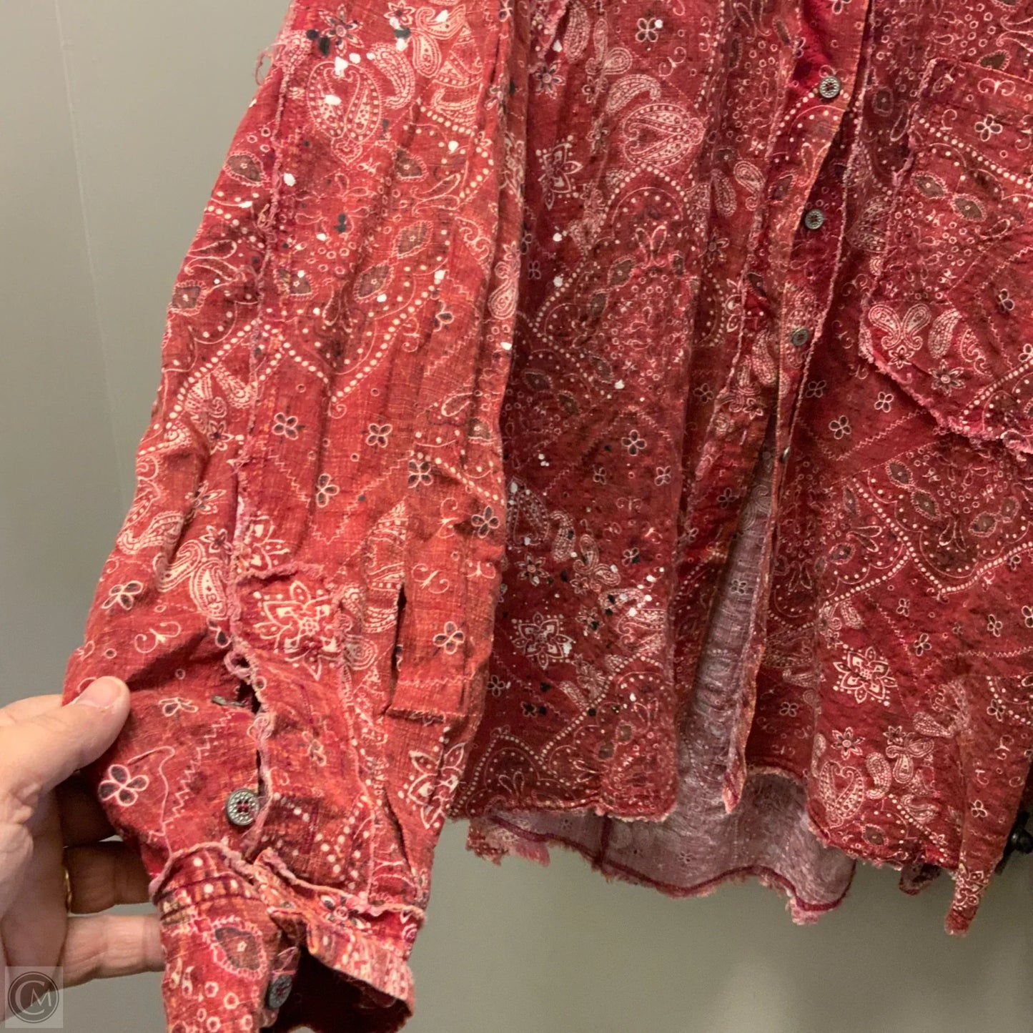 Top Long Sleeve By Oli & Hali In Red, Size: L