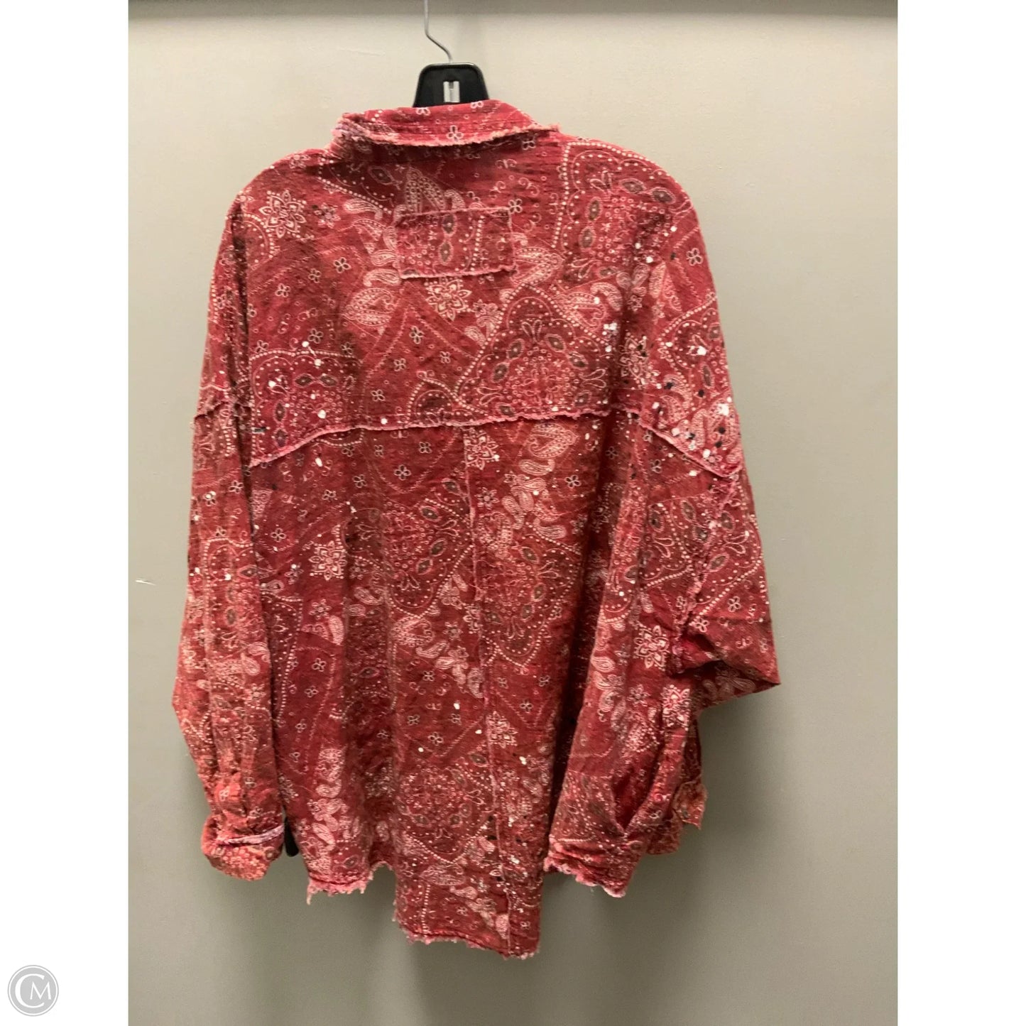 Top Long Sleeve By Oli & Hali In Red, Size: L