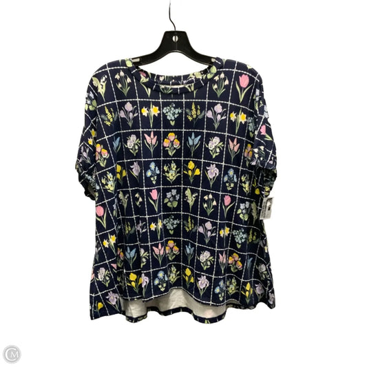 Top Short Sleeve By Crown And Ivy In Blue, Size: Xl