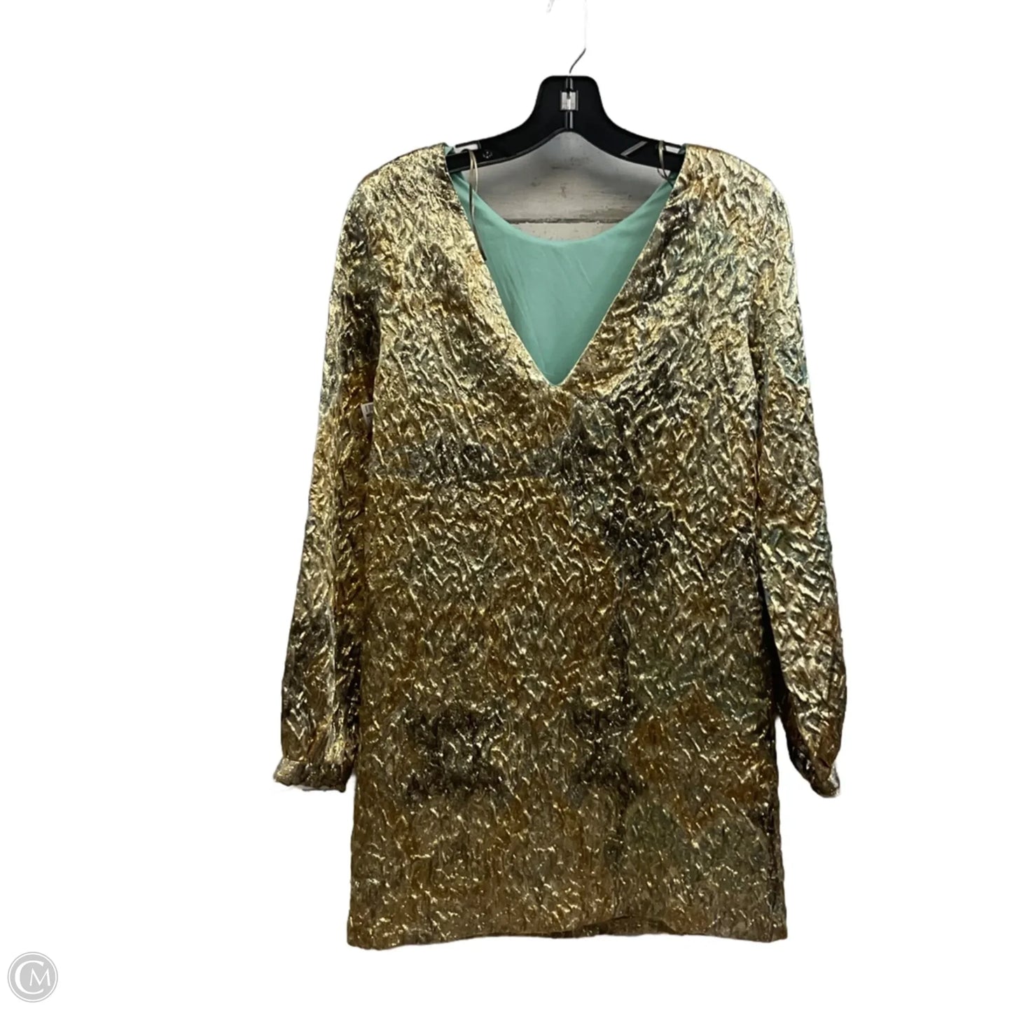 Dress Party Short By Zara In Gold, Size: Xs