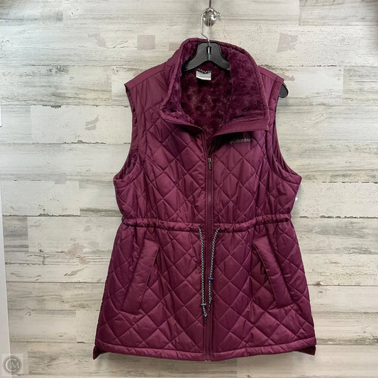 Vest Puffer & Quilted By Columbia In Maroon, Size: Xl