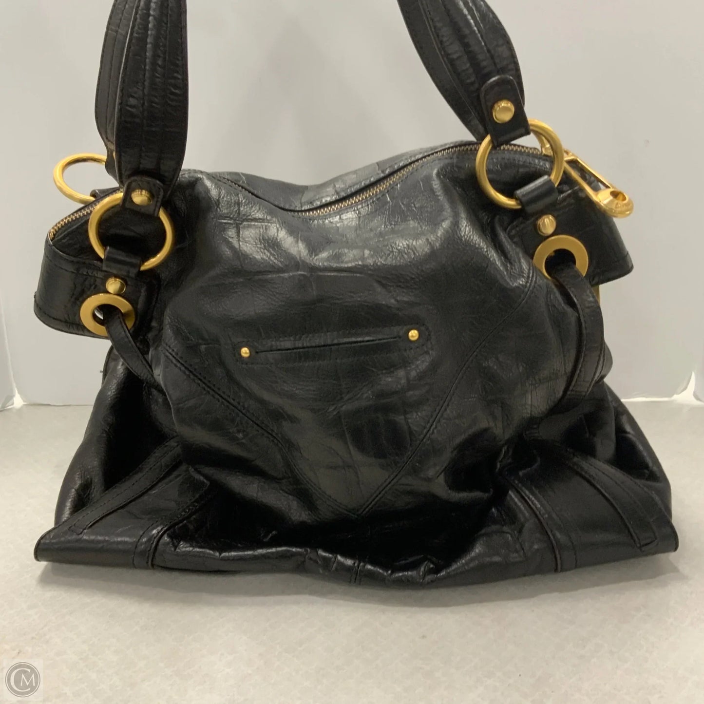 Handbag Leather By Makowsky, Size: Large