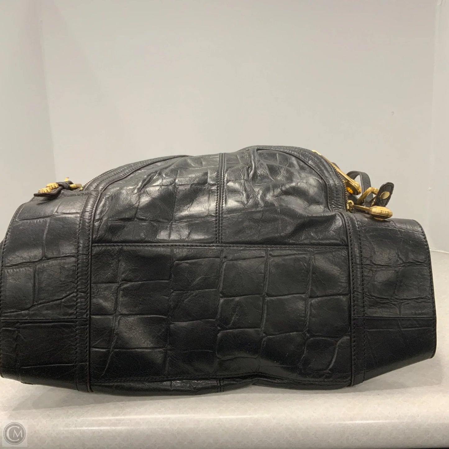 Handbag Leather By Makowsky, Size: Large