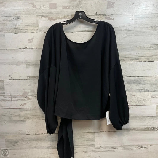 Top Long Sleeve By Eloquii In Black, Size: 3x
