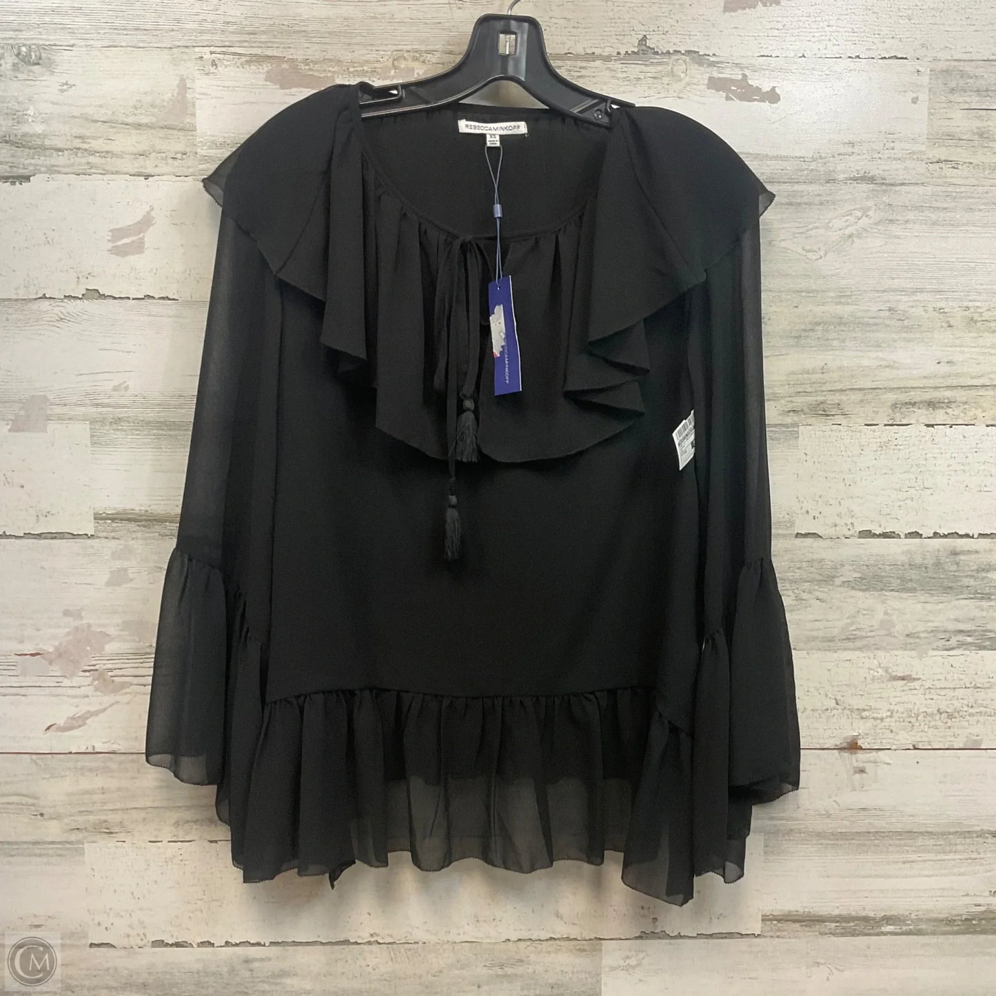 Top Long Sleeve Designer By Rebecca Minkoff In Black, Size: Xs