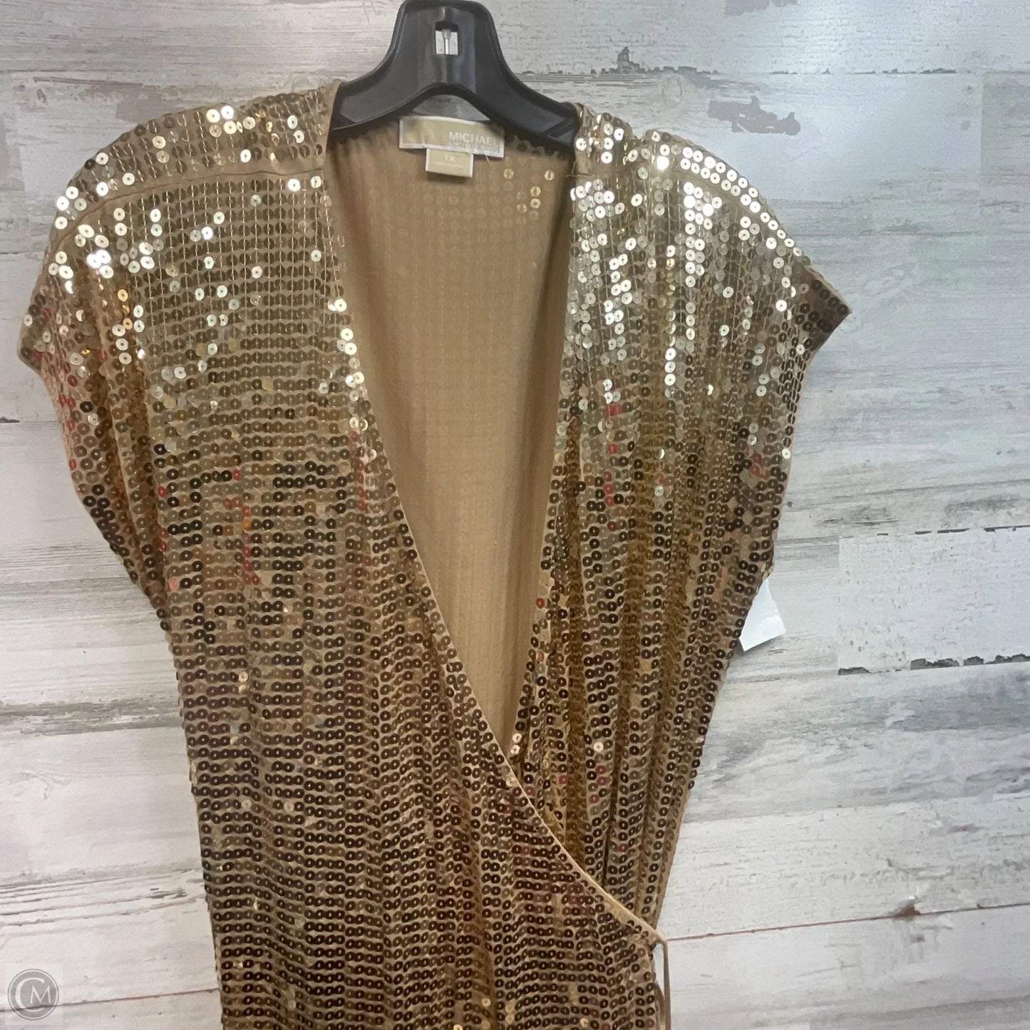 Dress Party Short By Michael By Michael Kors In Gold, Size: 1x