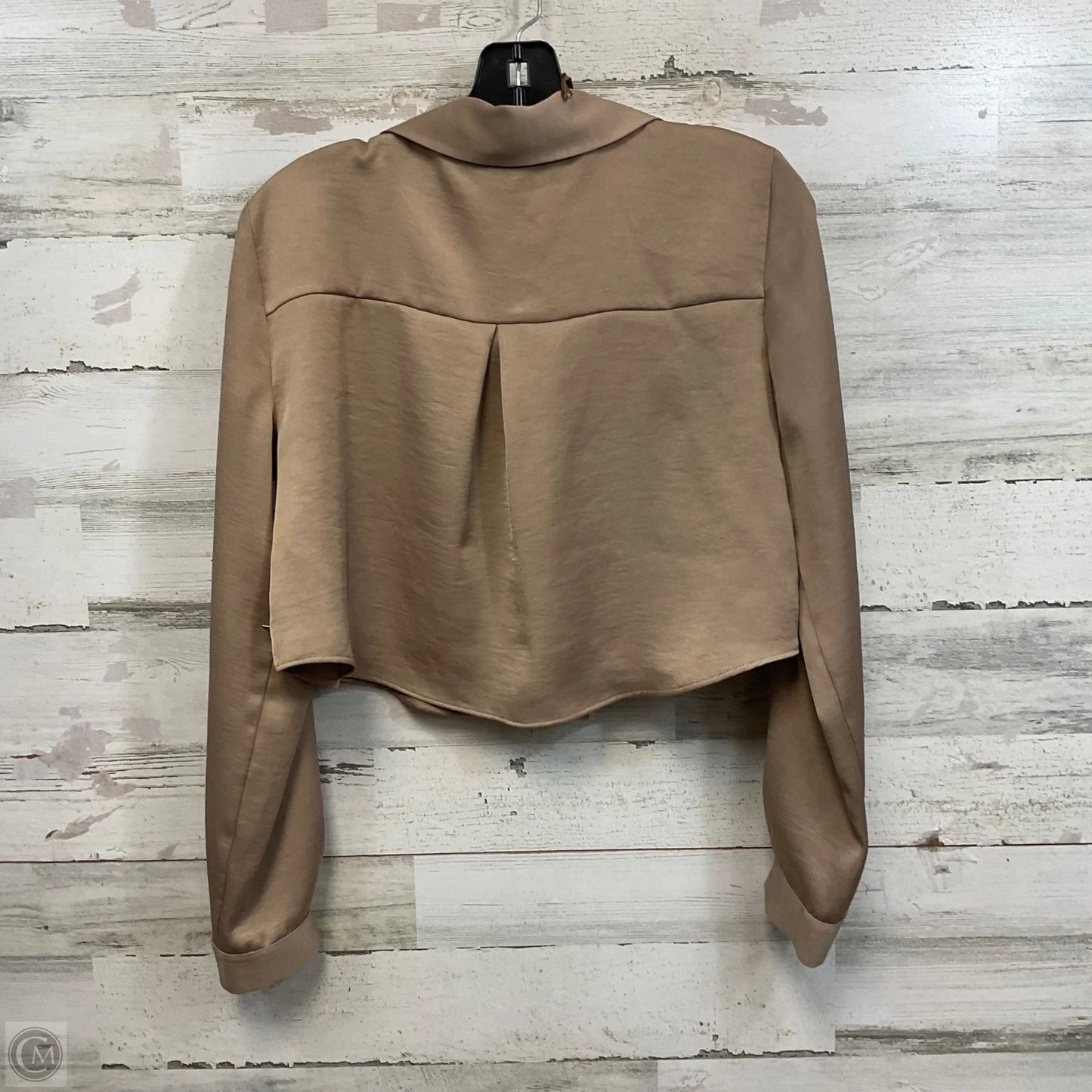 Top Long Sleeve By Zara In Brown, Size: M