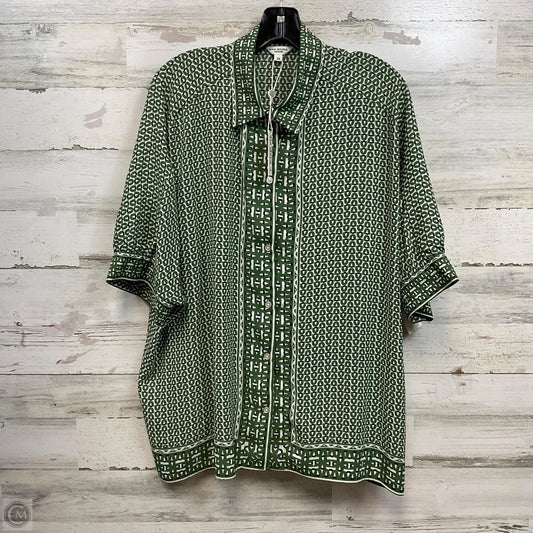 Top Short Sleeve By Max Studio In Green, Size: 2x