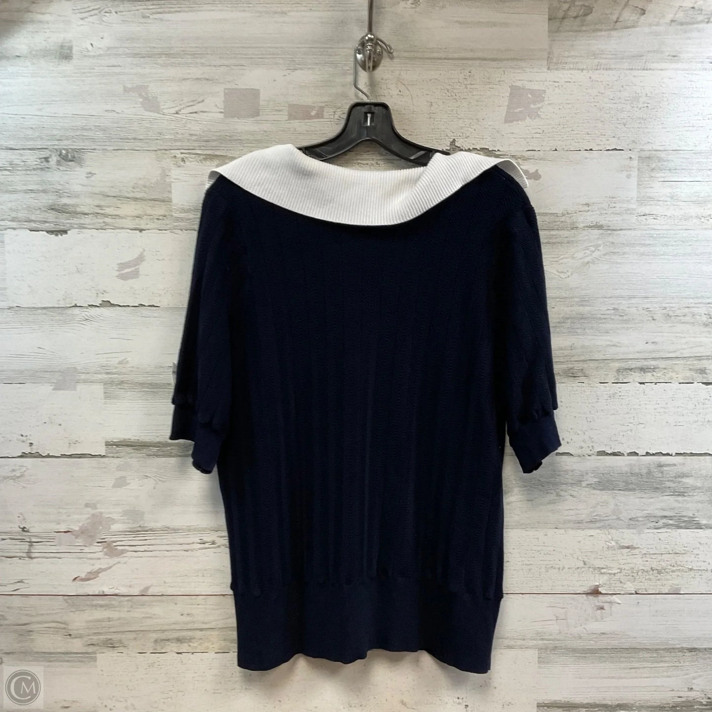 Top Short Sleeve By Talbots In Blue, Size: 1x