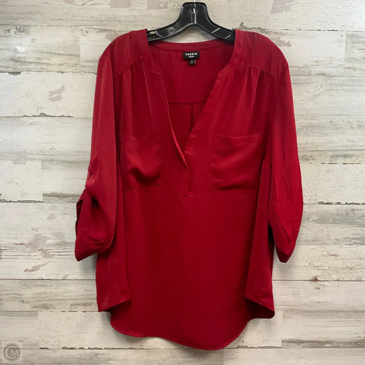 Top Long Sleeve By Torrid In Red, Size: 2x