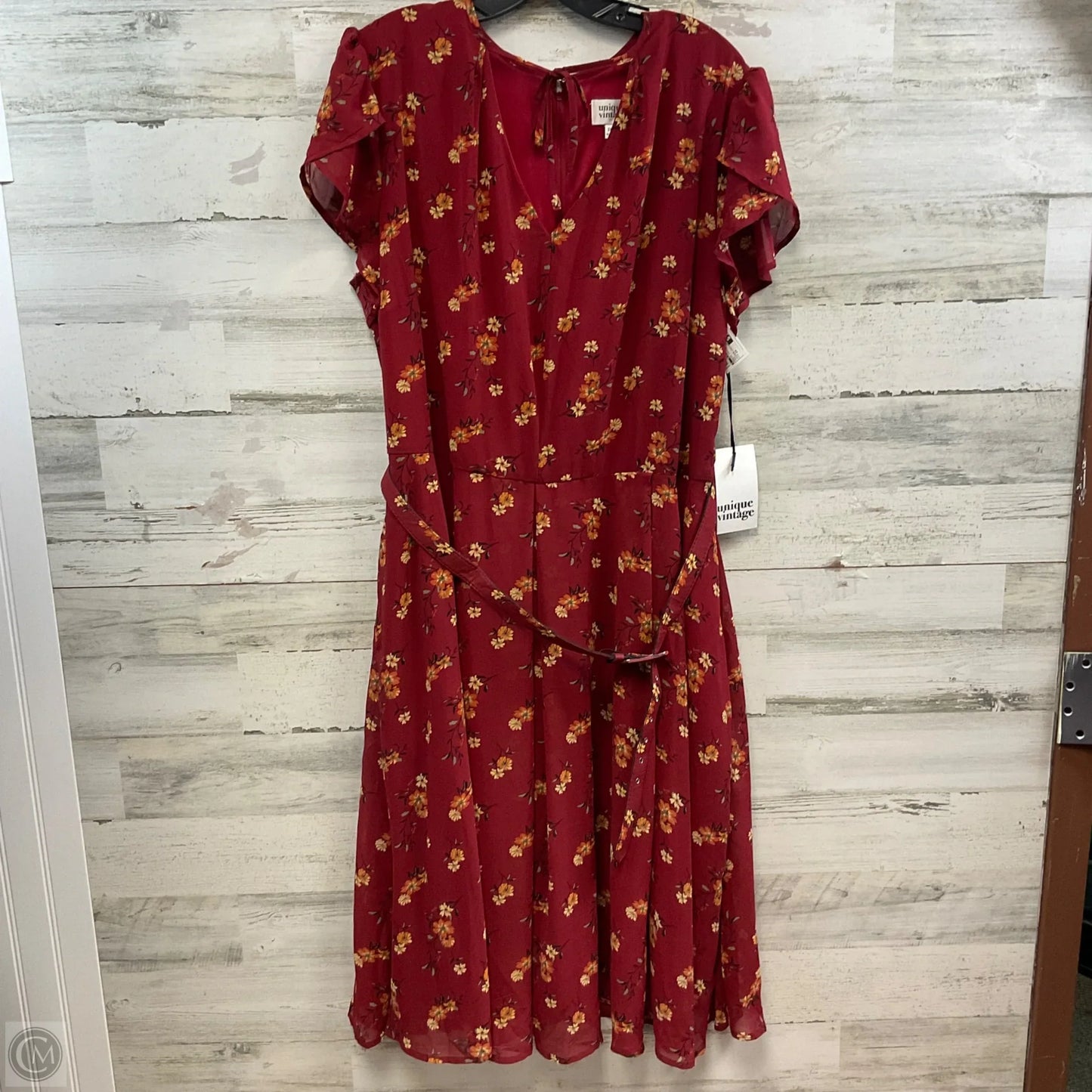 Dress Casual Maxi By UNIQUE VINTAGE In Red, Size: 2x