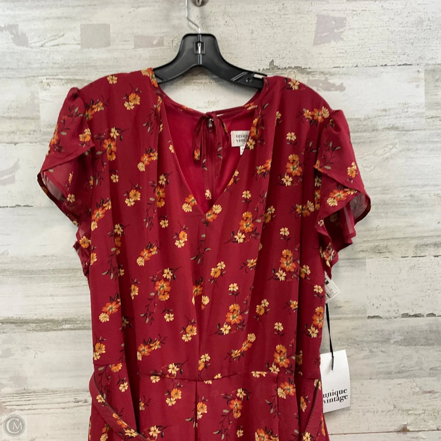 Dress Casual Maxi By UNIQUE VINTAGE In Red, Size: 2x