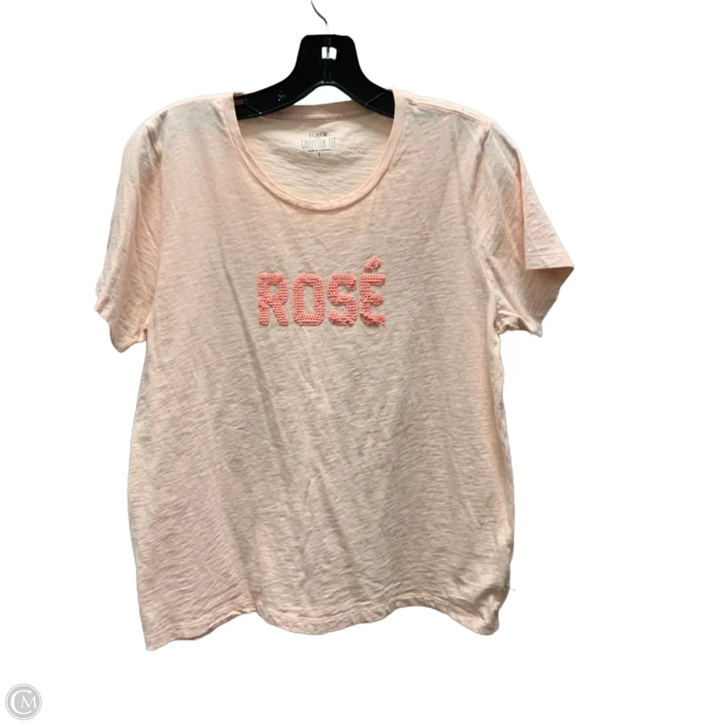 Top Short Sleeve Basic By J. Crew In Peach, Size: L