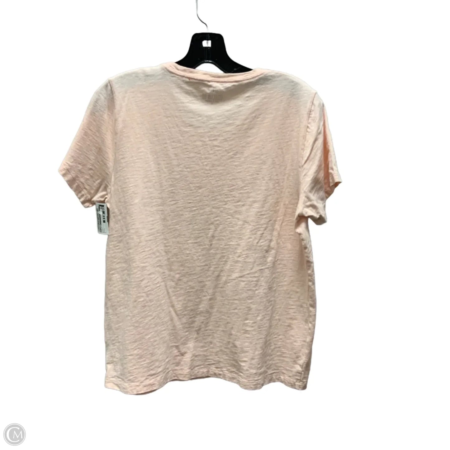 Top Short Sleeve Basic By J. Crew In Peach, Size: L