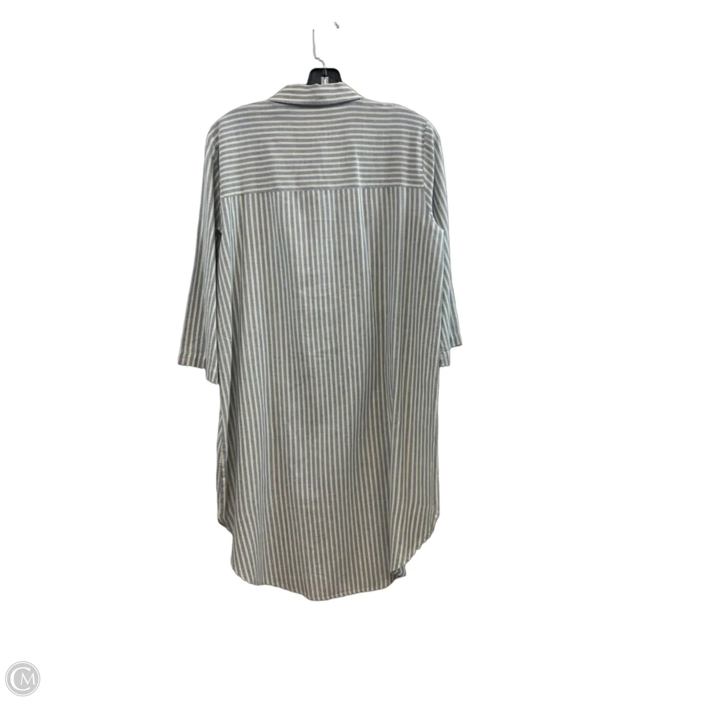 Dress Casual Short By Eileen Fisher In Blue & Cream, Size: Sp