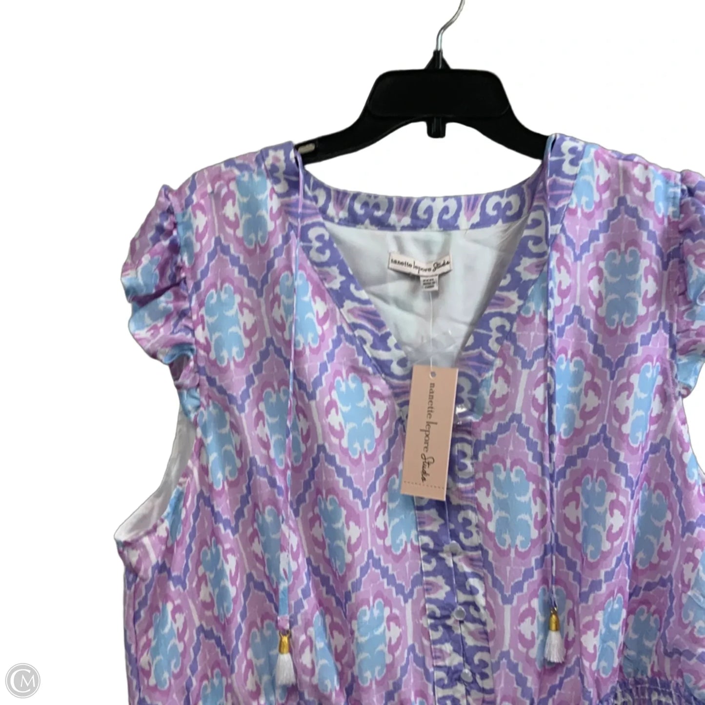 Dress Casual Midi By Nanette Lepore In Purple & White, Size: 2x