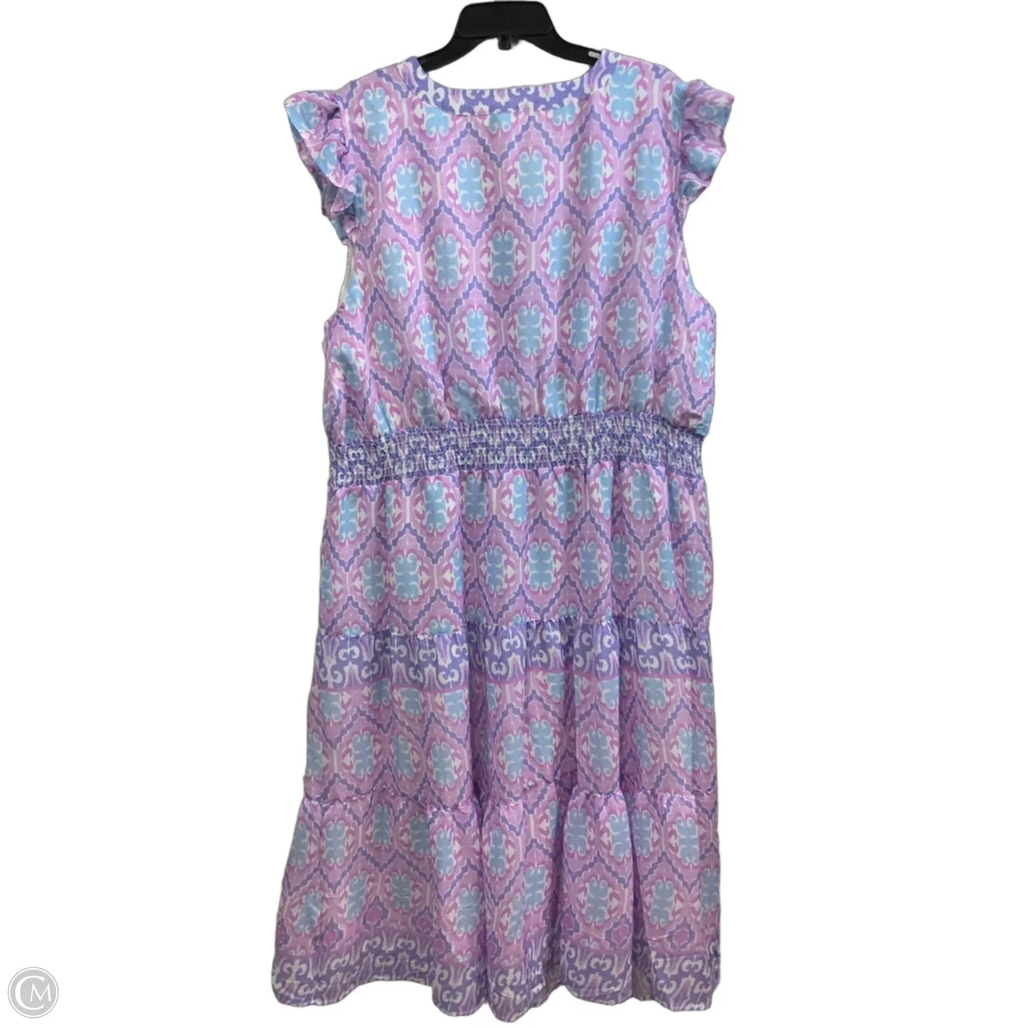 Dress Casual Midi By Nanette Lepore In Purple & White, Size: 2x