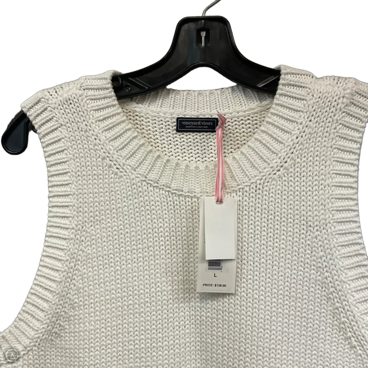 Vest Sweater By Vineyard Vines In White, Size: L