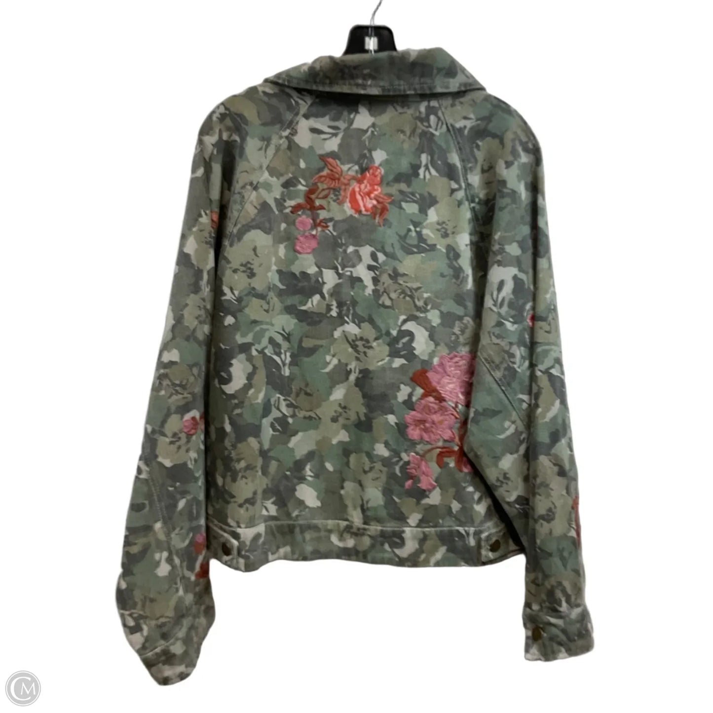 Jacket Denim By Pilcro In Camouflage Print, Size: L