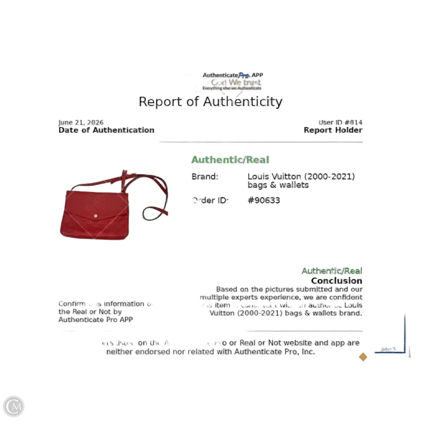 Crossbody Luxury Designer By Louis Vuitton, Size: Small