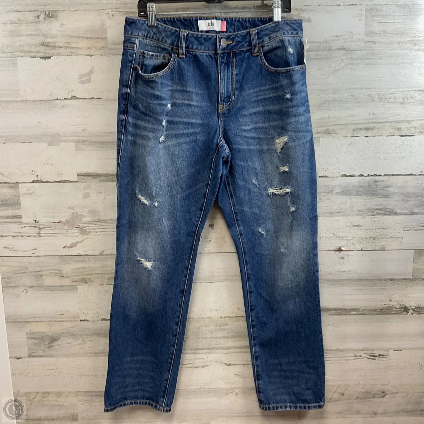 Jeans Boyfriend By Cabi In Blue Denim, Size: 8