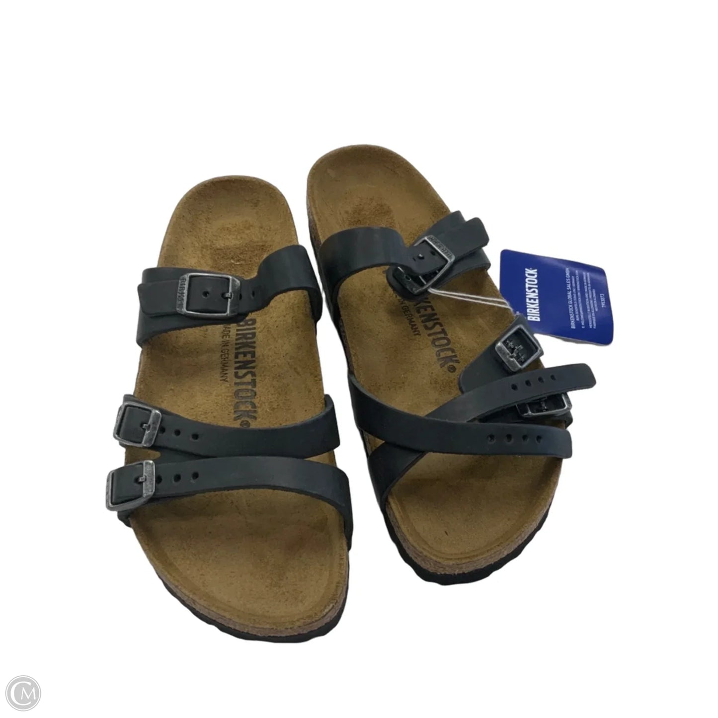 Sandals Flats By Birkenstock In Black, Size: 7