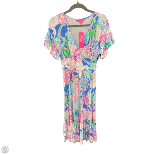 Dress Designer By Lilly Pulitzer In Pink & White, Size: S
