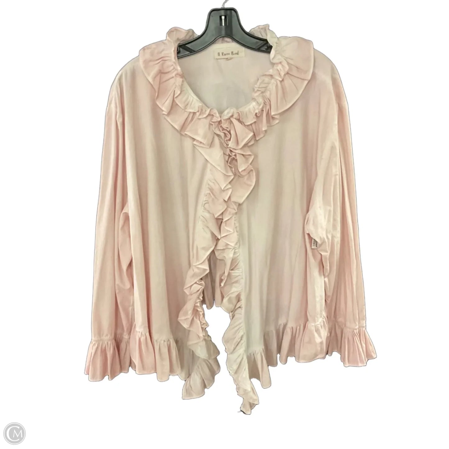 Blouse Long Sleeve By A Rare Bird In Pink, Size: Osfm