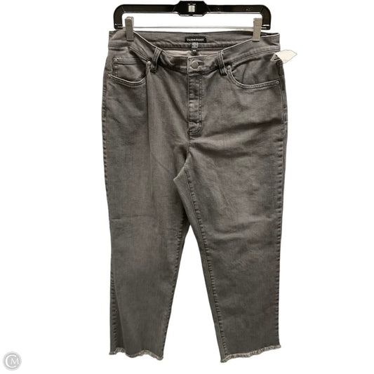 Jeans Straight By Eileen Fisher In Grey Denim, Size: M