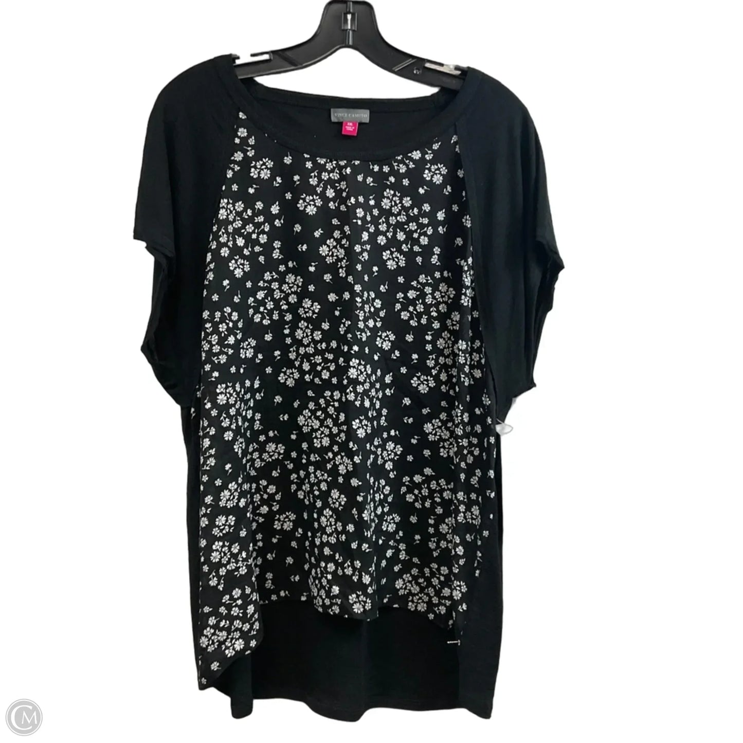 Top Short Sleeve Basic By Vince Camuto In Black, Size: Xxl