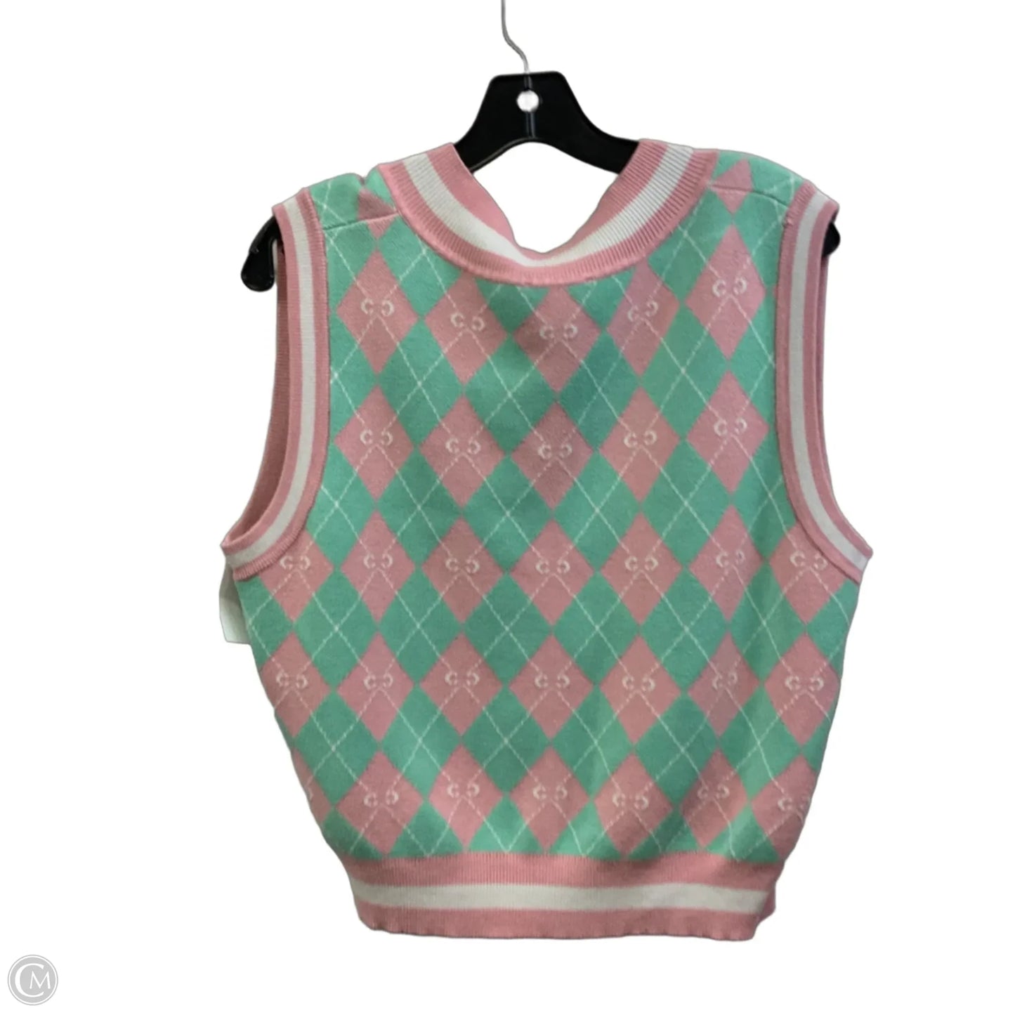 Vest Sweater By Bohme In Pink, Size: Xl