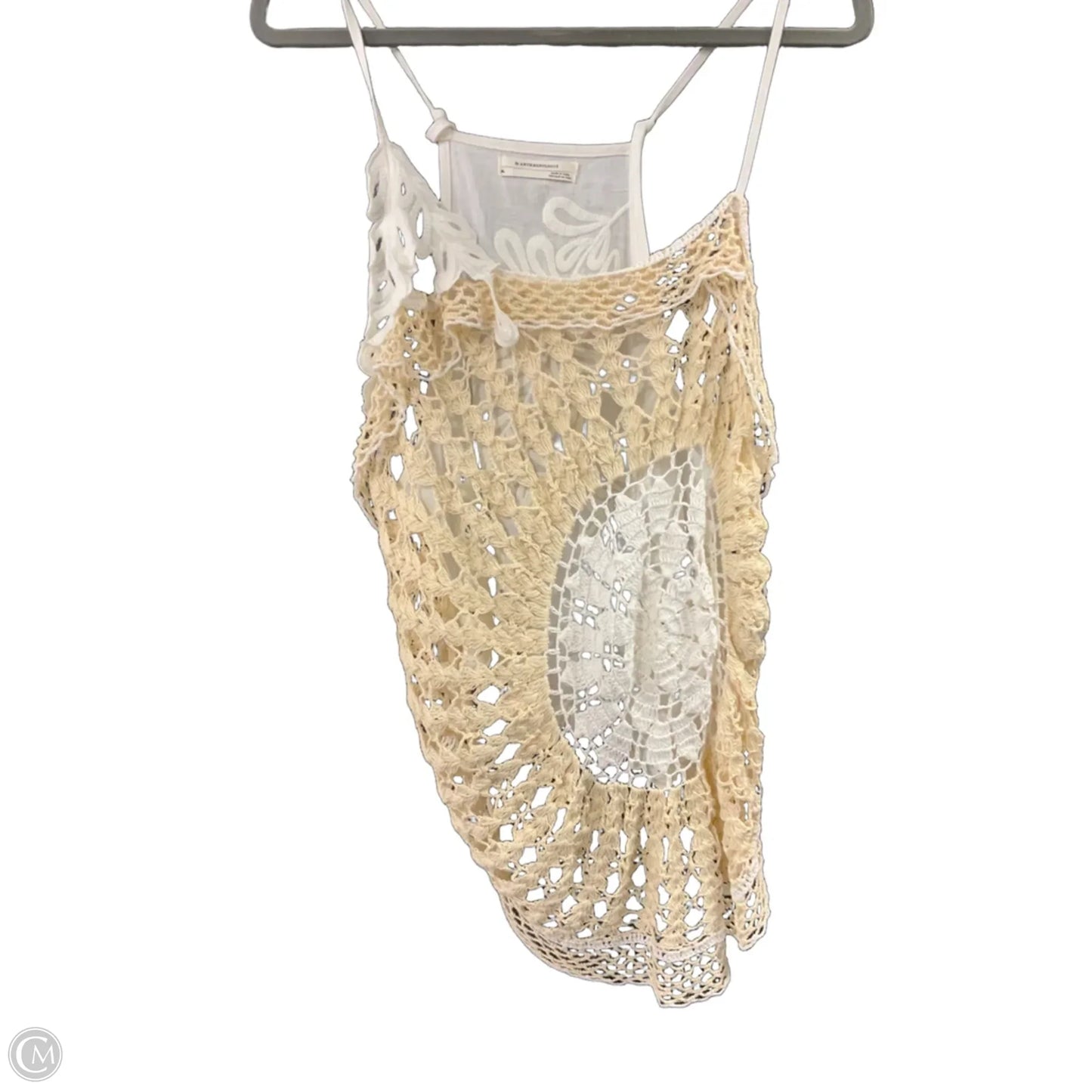 Blouse Sleeveless By Anthropologie In Cream, Size: Xl