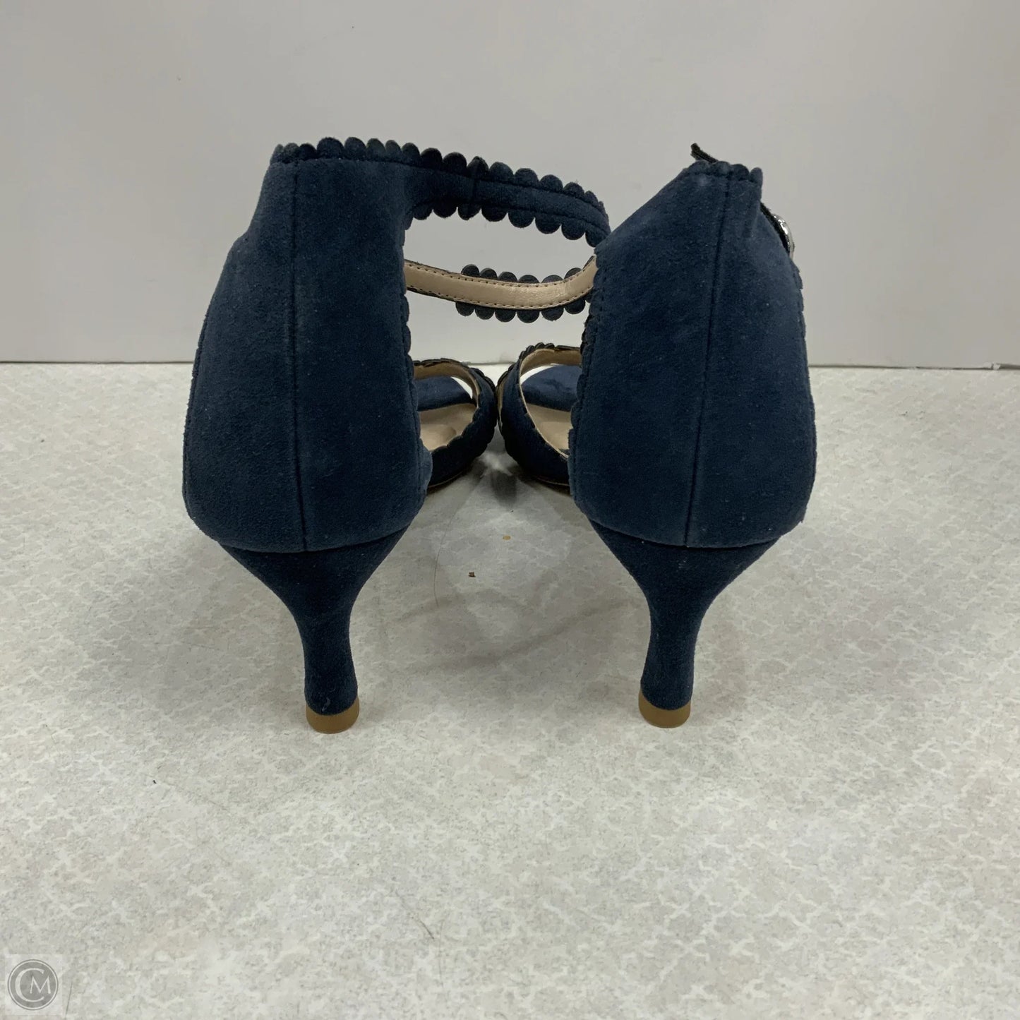 Sandals Heels Kitten By Pelle Moda In Blue, Size: 9