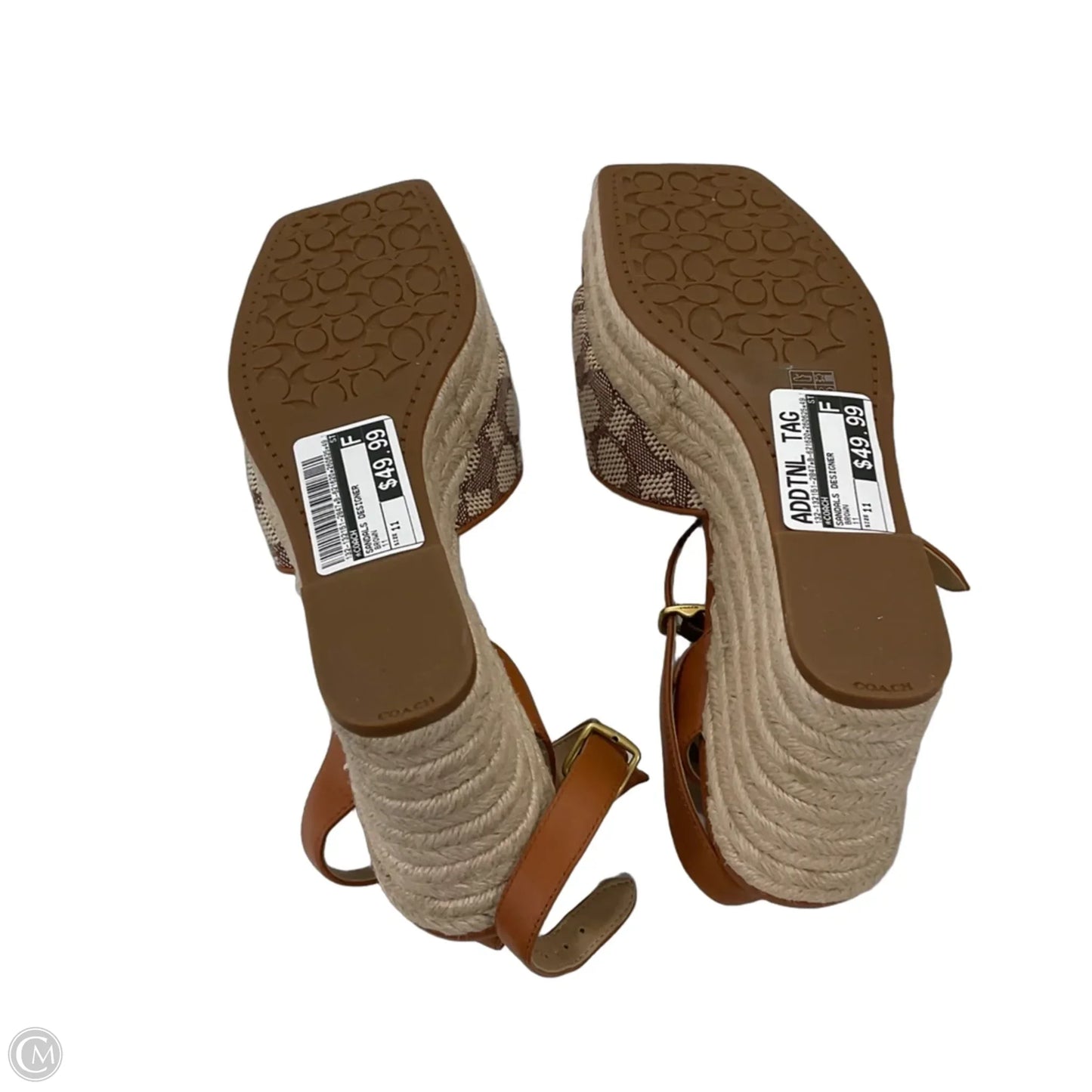 Sandals Designer By Coach In Brown, Size: 11