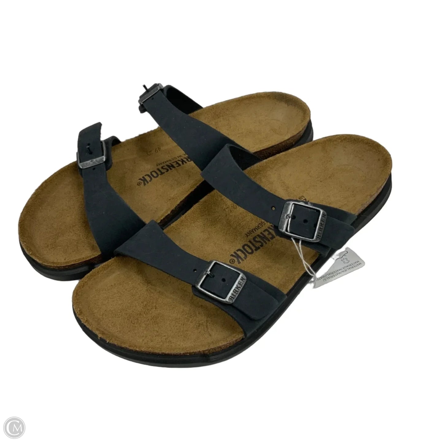 Sandals Flats By Birkenstock In Black, Size: 10